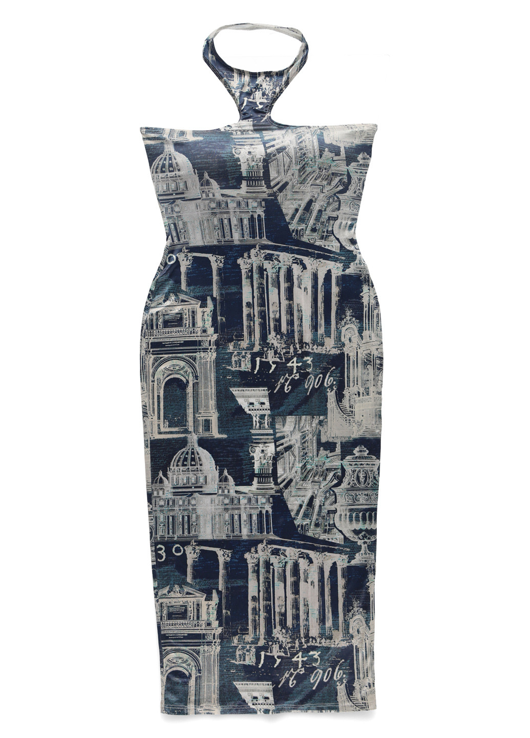 Синя кежуал сукня силуетна PrettyLittleThing з малюнком