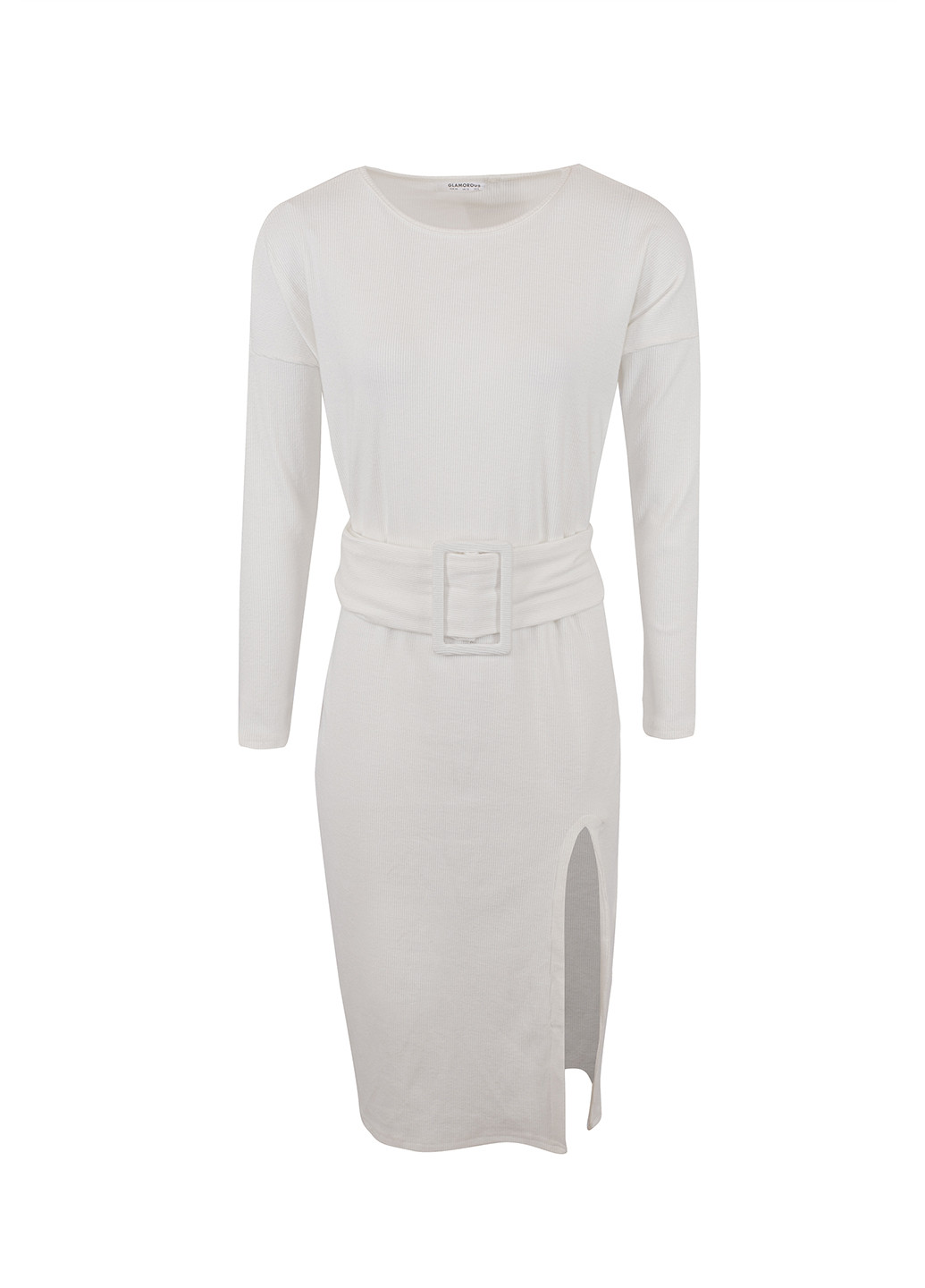 Белое кэжуал платье Glamorous однотонное