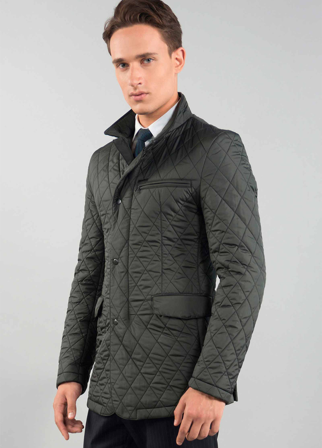 Серо-зеленая демисезонная куртка Sun's House