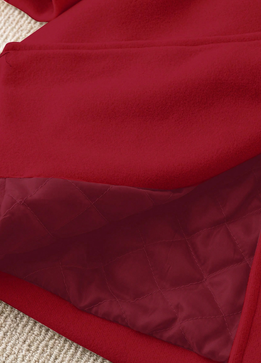 Червоне демісезонне Пальто двобортне SHEIN