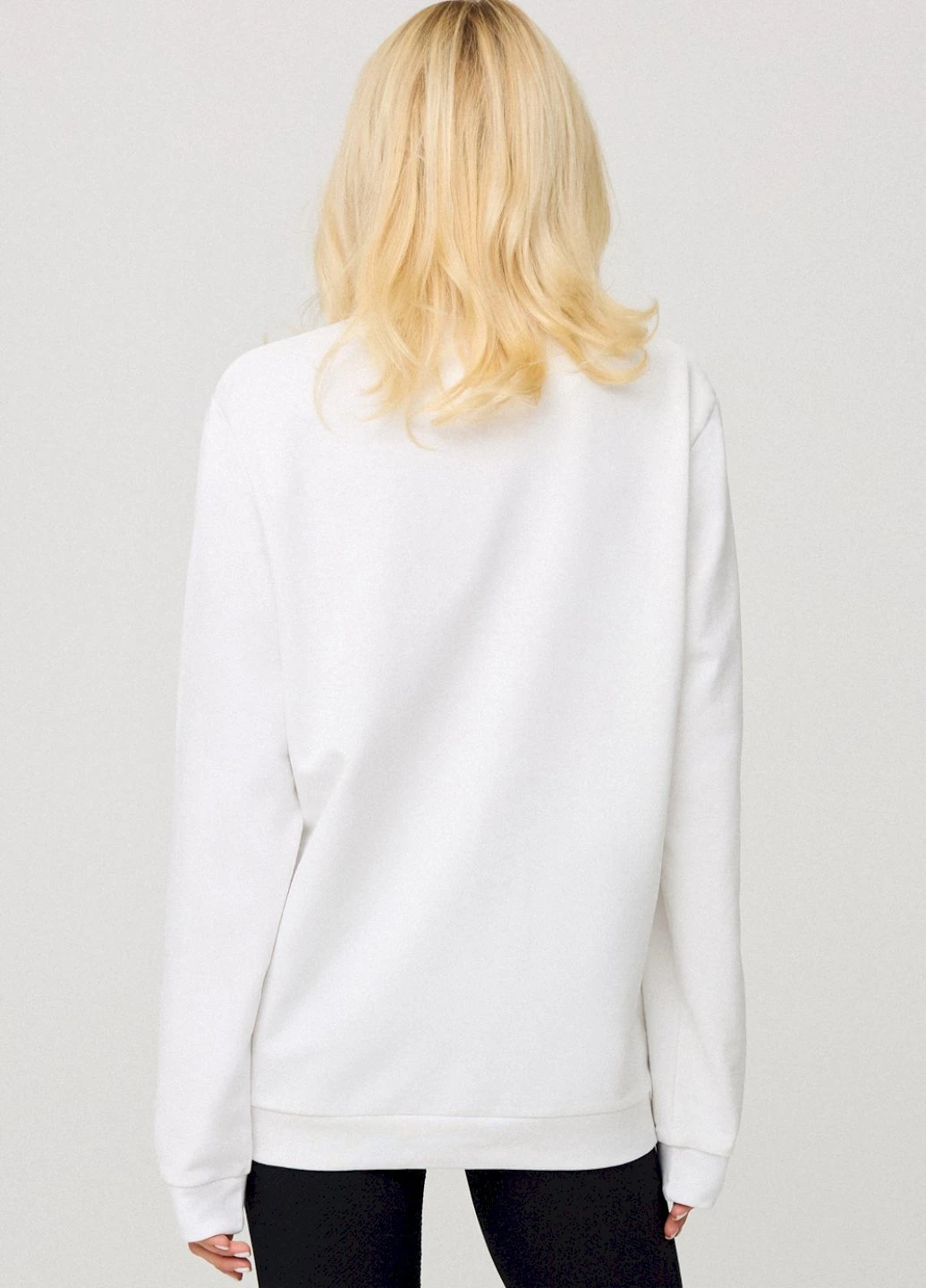 Белый світшот жіночий oversize /no flis/ YAPPI (254658568)