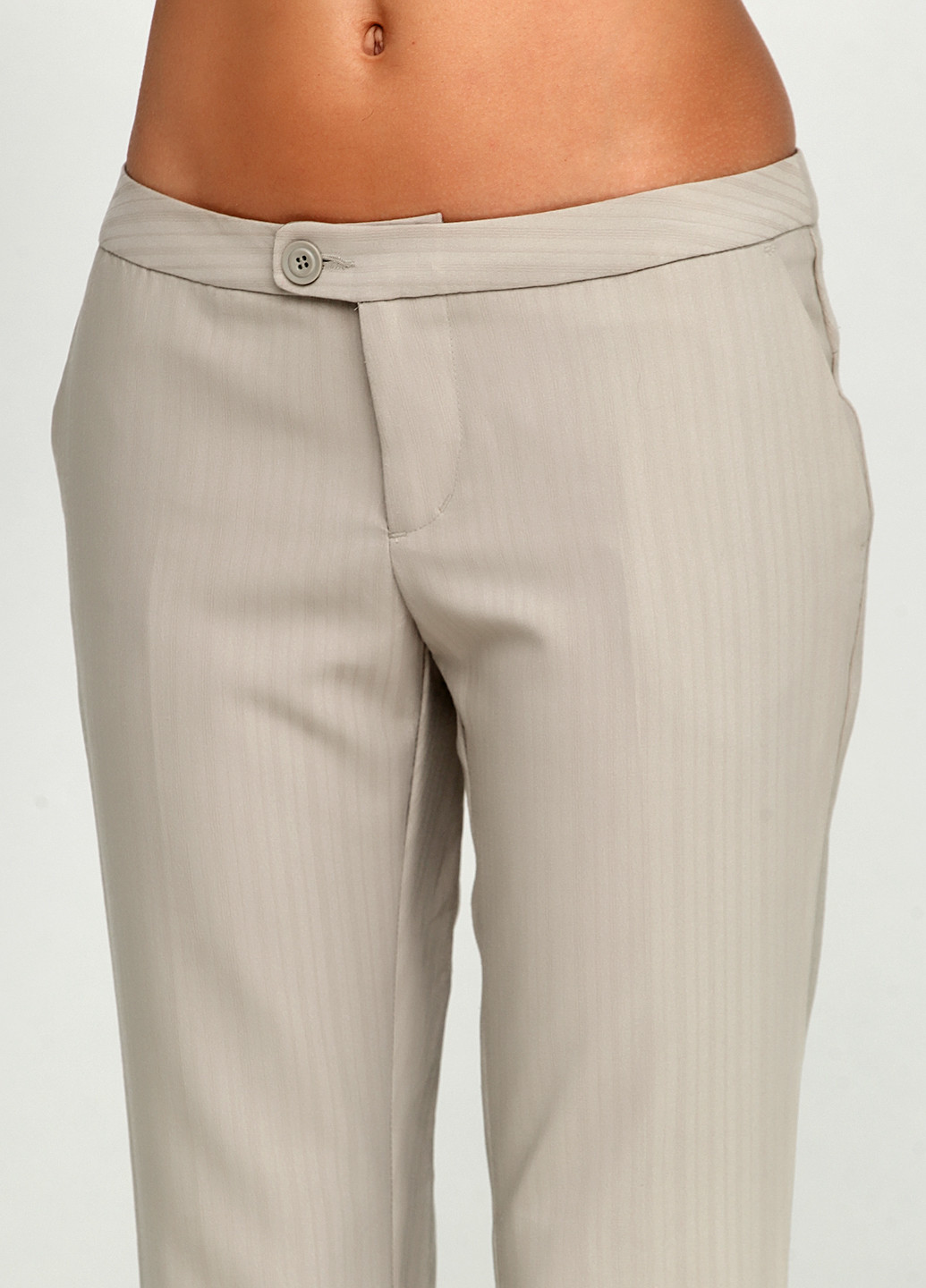 Светло-серые кэжуал демисезонные прямые брюки Vero Moda
