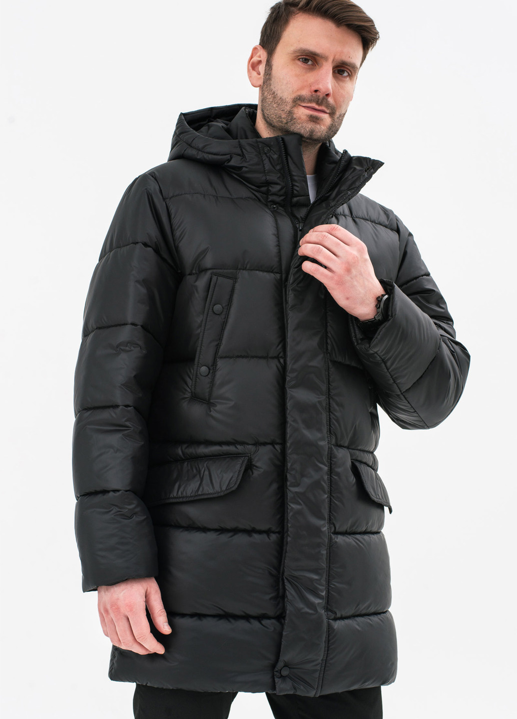 Чорний зимній Пуховик Sun's House