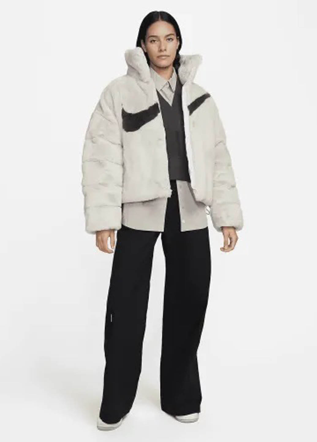 Світло-бежева зимня куртка Nike