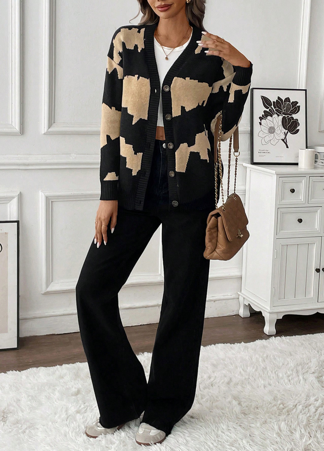 Разноцветный демисезонный кардиган SHEIN