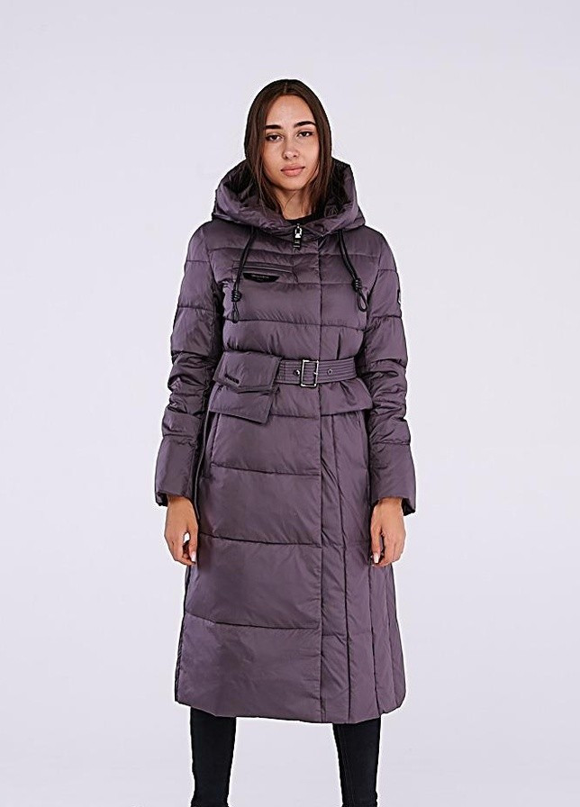 Пурпурное зимнее Женское зимнее длинное пальто CW пурпурный 63512 Clasna