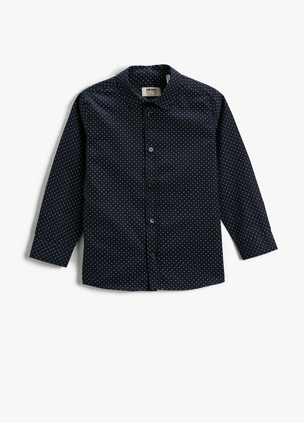 Темно-синяя кэжуал рубашка в горошек KOTON
