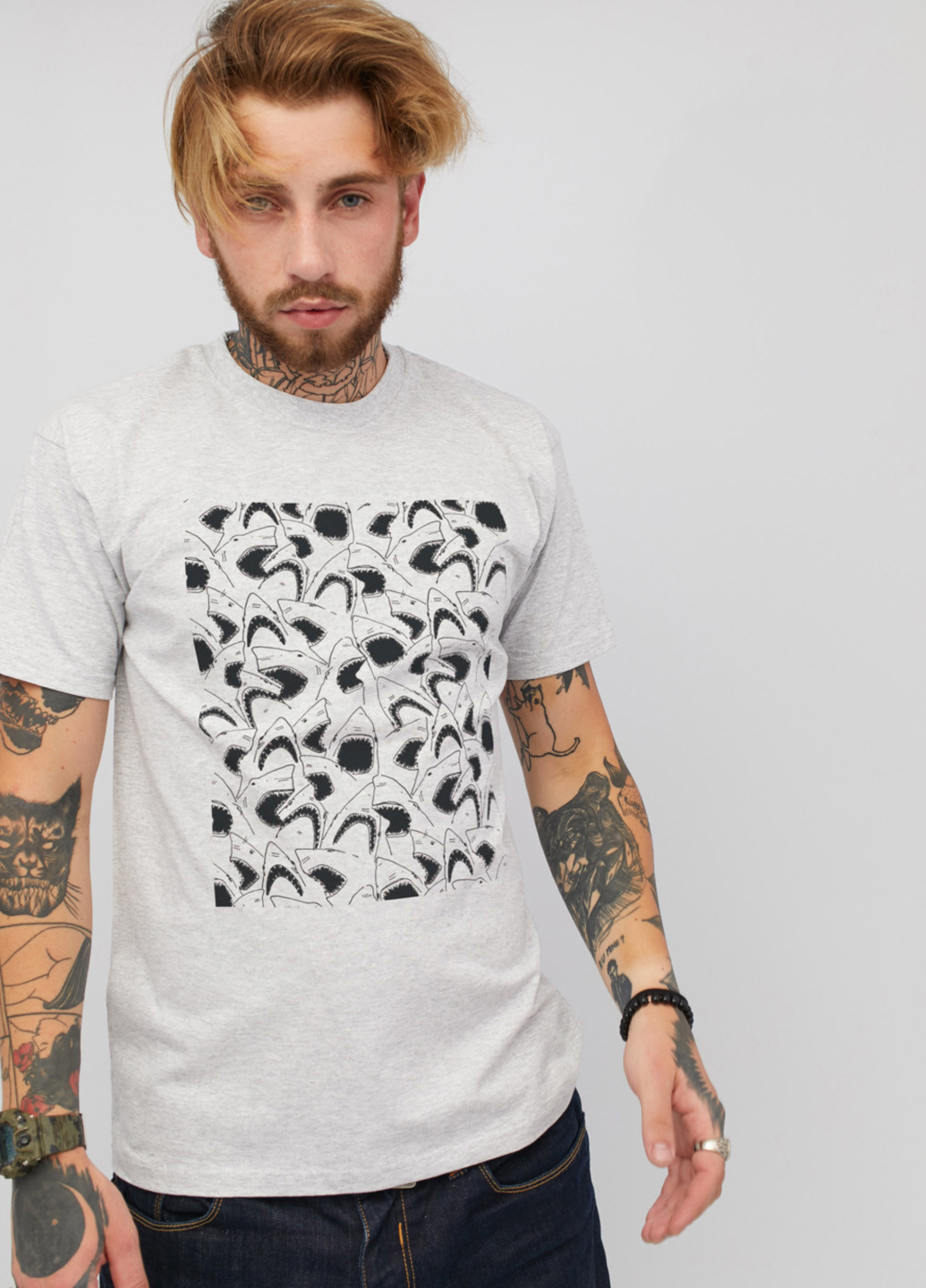 Светло-серая футболка YAPPI