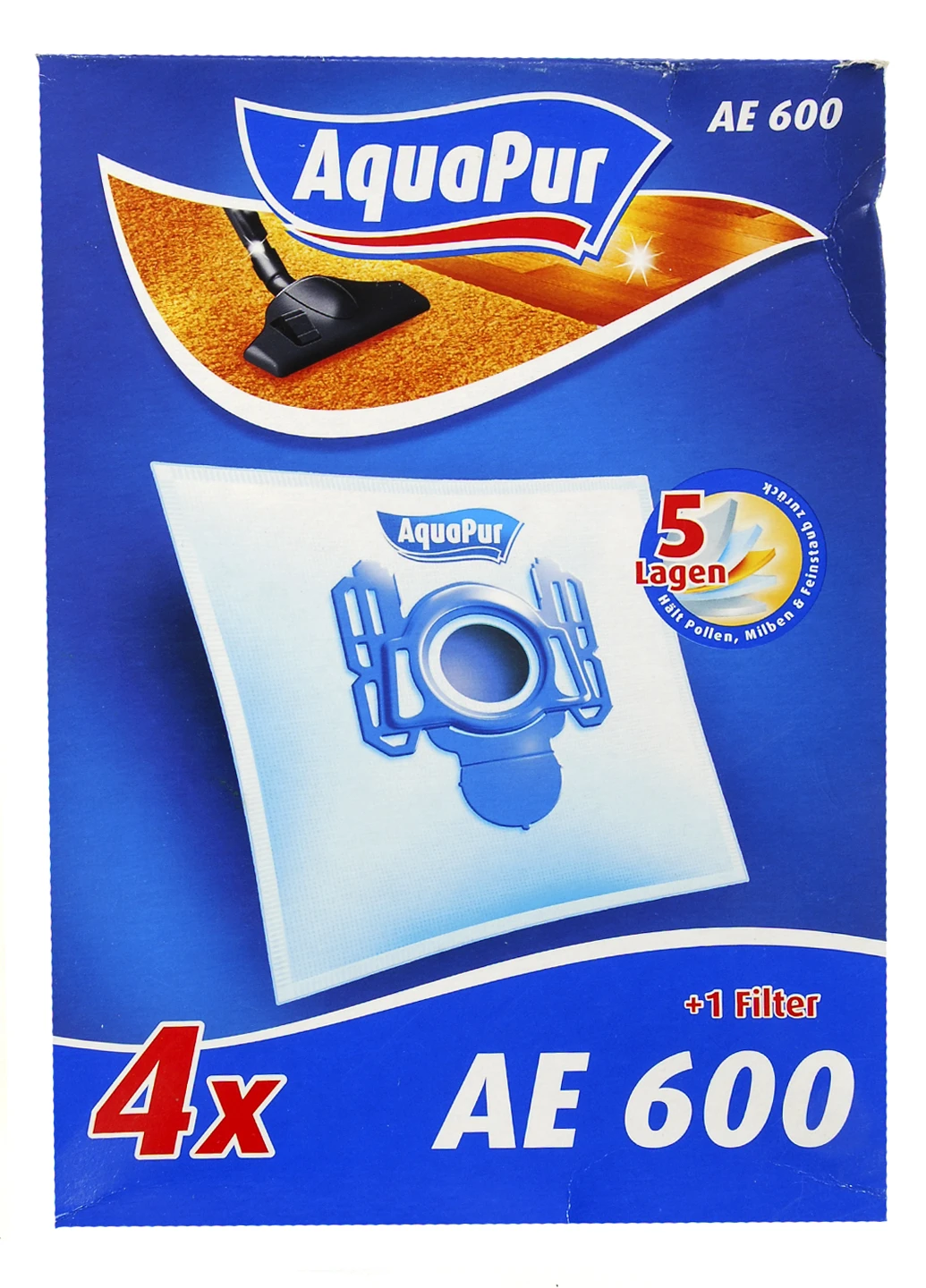 Набор мешков для пылесоса (4 шт.) + 1 фильтр Aquapur (234534344)