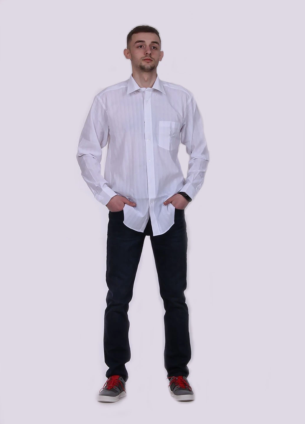 Белая рубашка однотонная Zegna