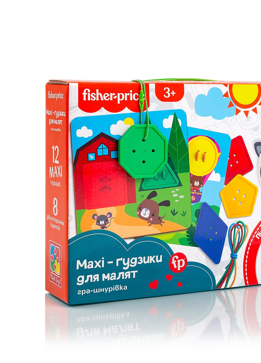 Игра-шнуровка "Fisher-Price. Maxi-пуговицы" VT2905-22 (укр) Vladi toys (255374387)