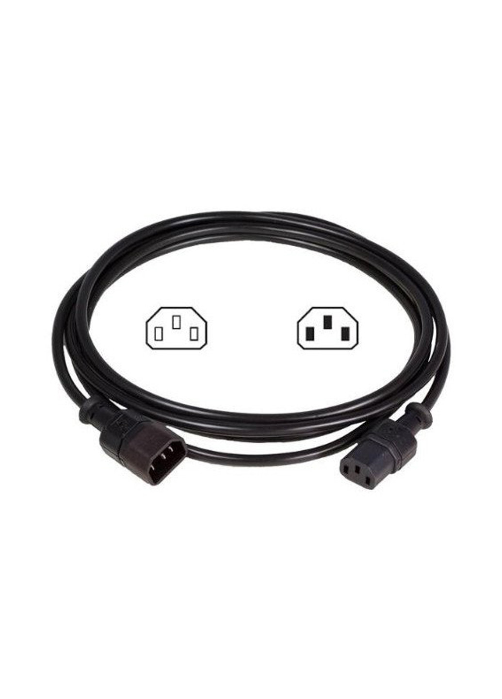 Сетевой кабель Digitus (c14/m - c13/f) 1.8m, black (ak-440201-018-s) (136463828)
