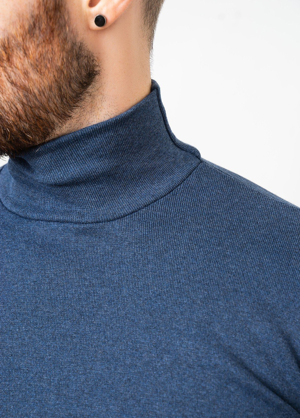 Синий демисезонный свитер мужской джемпер ISSA PLUS GN4-56
