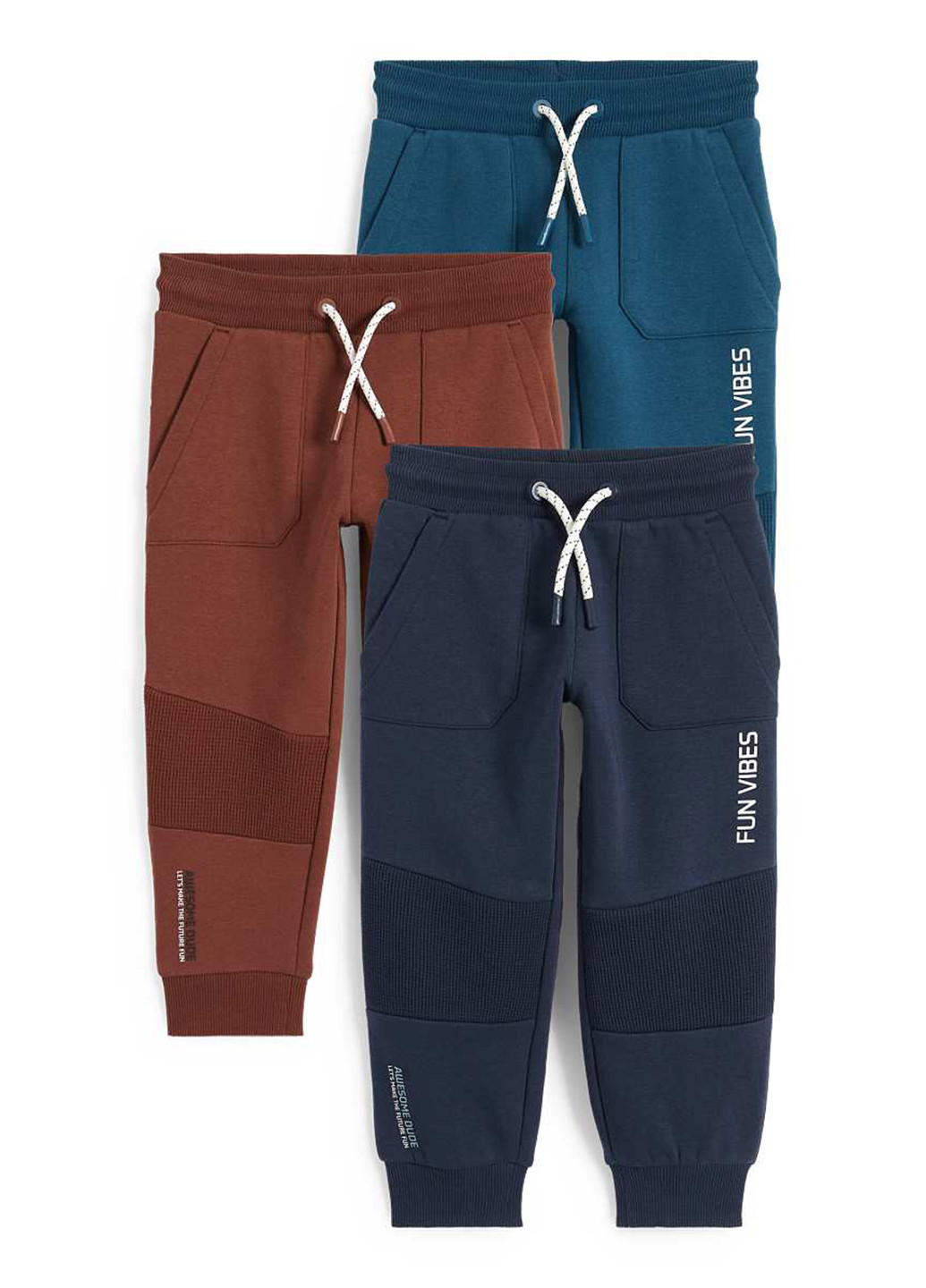 Комбинированные спортивные демисезонные брюки джоггеры C&A