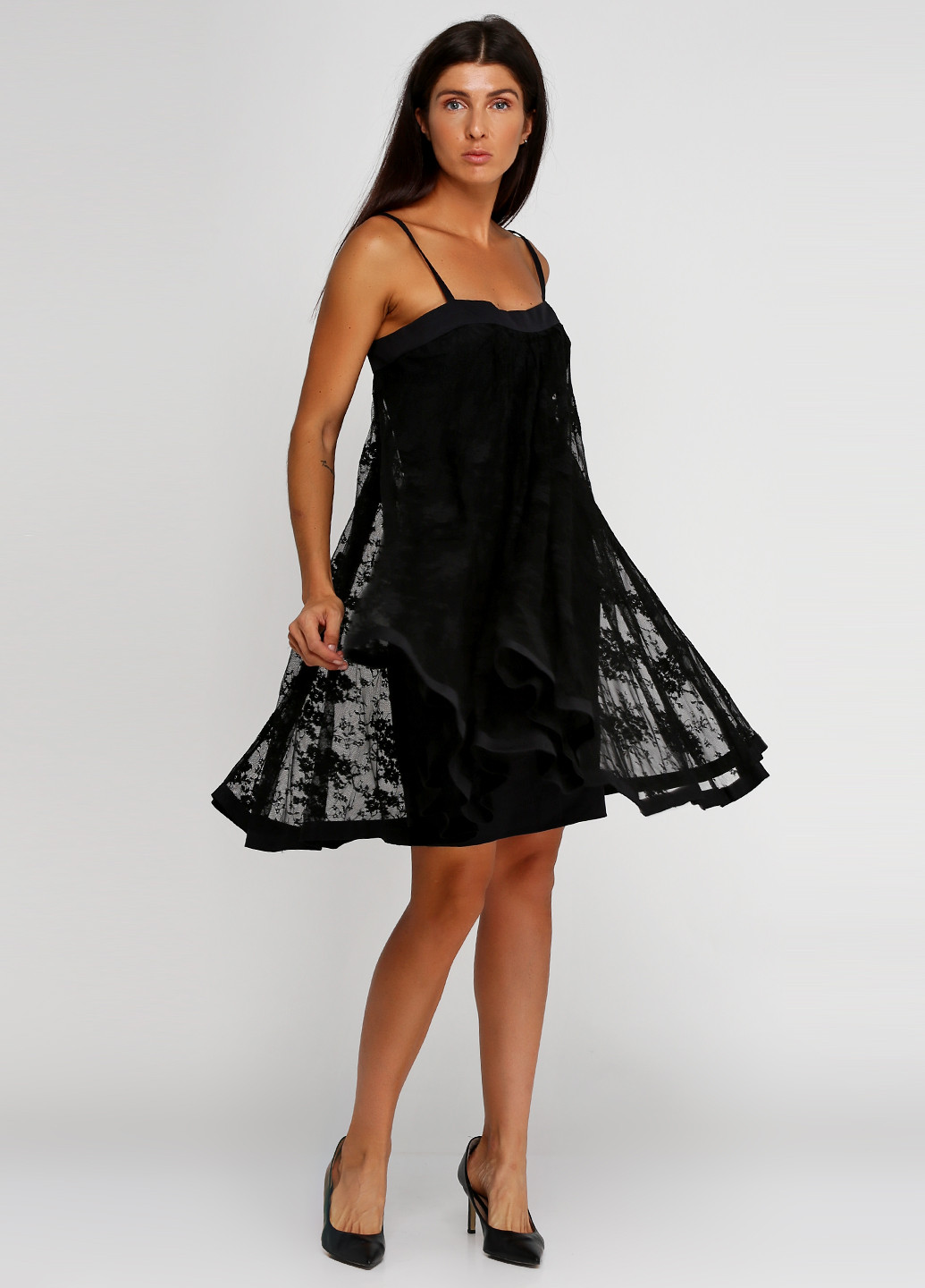 Черное кэжуал платье Gio Guerreri однотонное