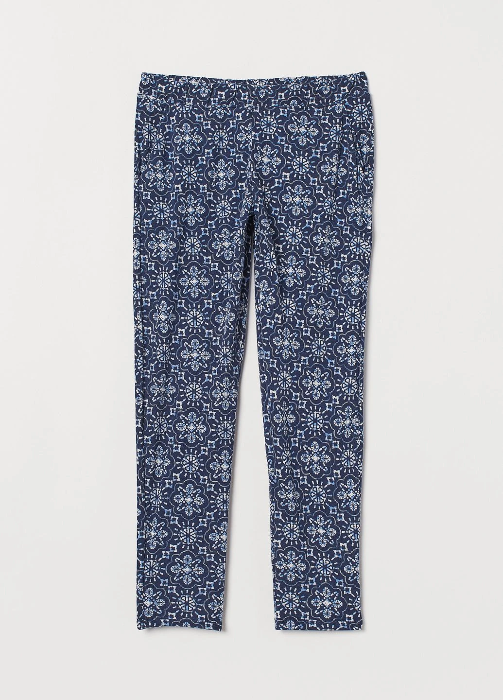 Синие кэжуал демисезонные брюки H&M
