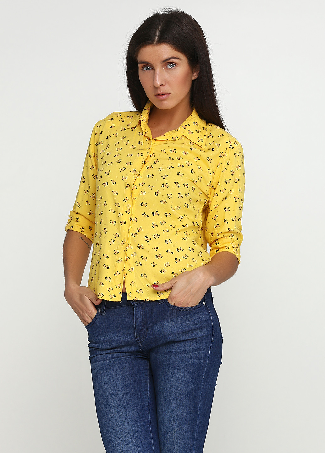 Желтая демисезонная блуза Nanka