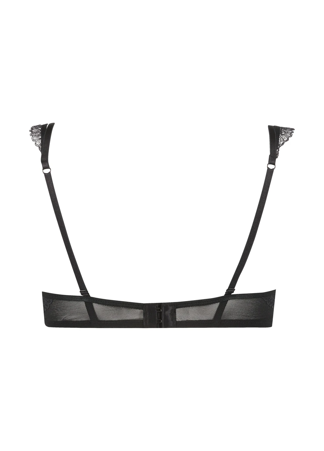 Чёрный балконет бюстгальтер Hunkemoller с косточками полиамид, кружево