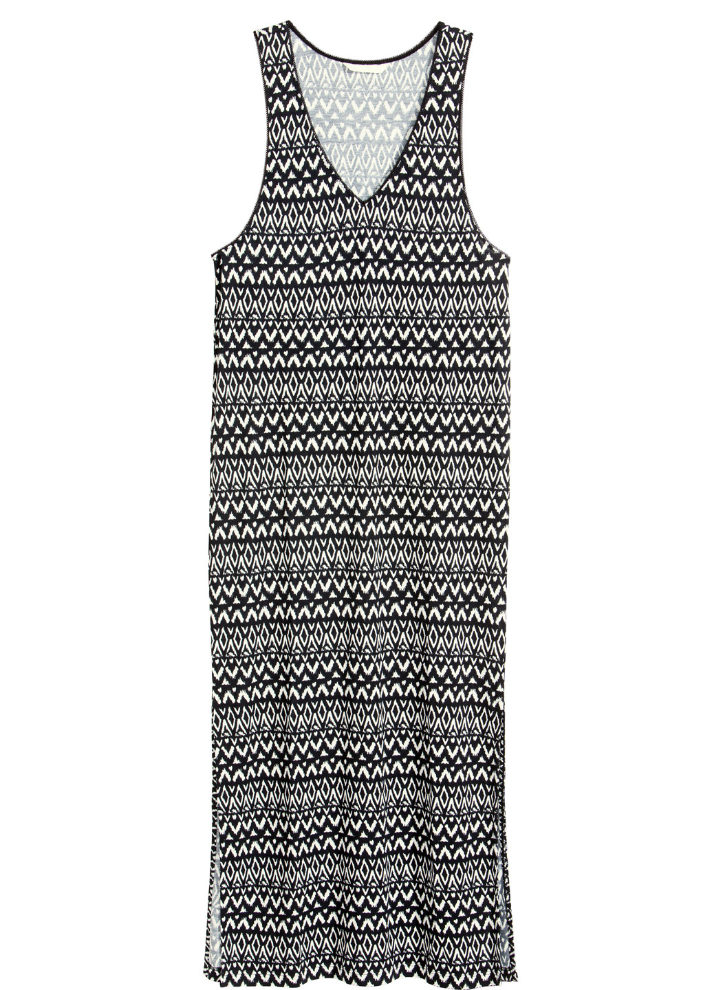 Чорно-білий кежуал сукня H&M з орнаментом