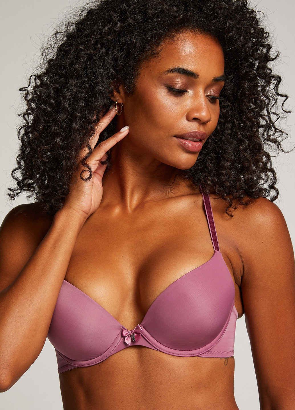 Темно-рожевий балконет бюстгальтер Hunkemoller з кісточками поліамід