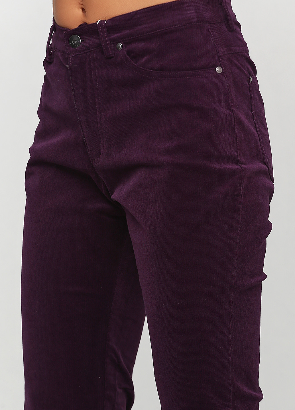 Фиолетовые кэжуал демисезонные прямые брюки Micha