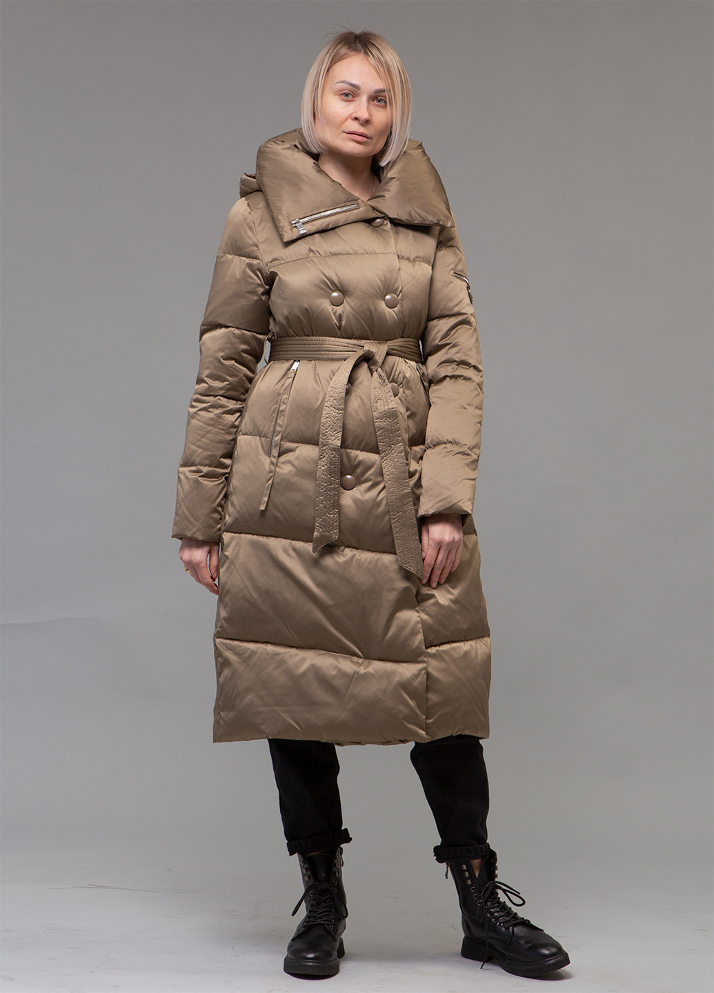 Оливковый зимний Пуховик ZLLY