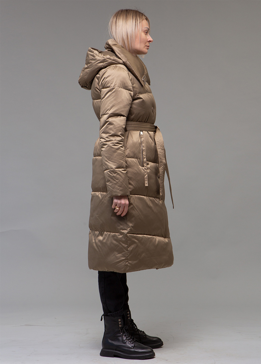Оливковый зимний Пуховик ZLLY