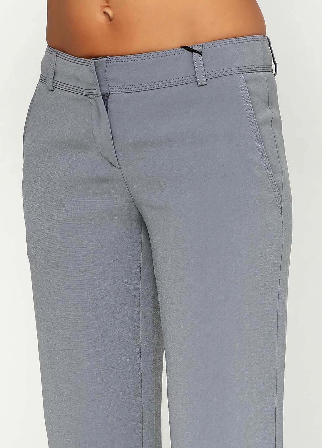 Серые кэжуал демисезонные зауженные брюки Giorgio Armani