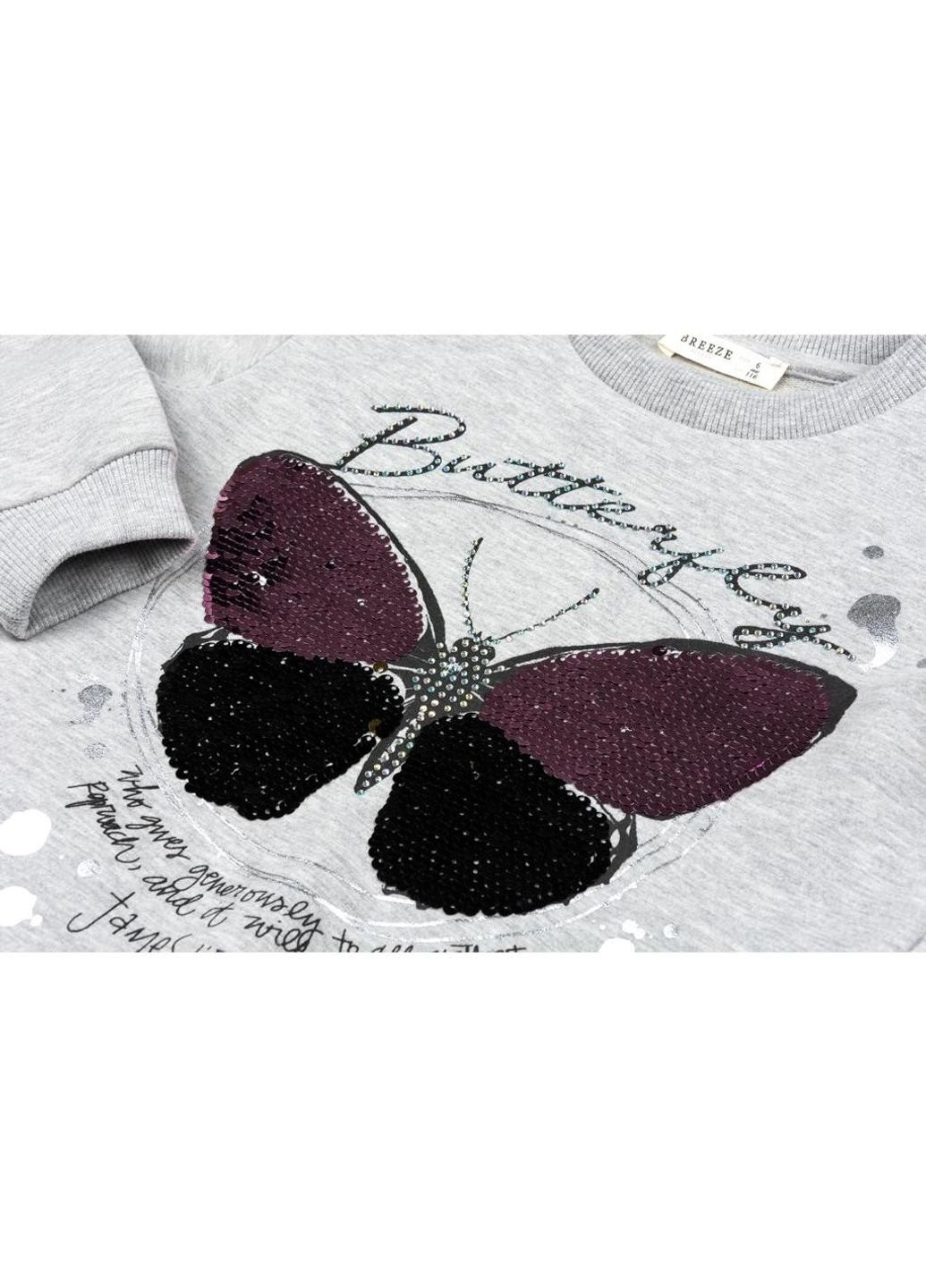 Кофта "Butterfly" (10823-134G-gray) Breeze (251313009)