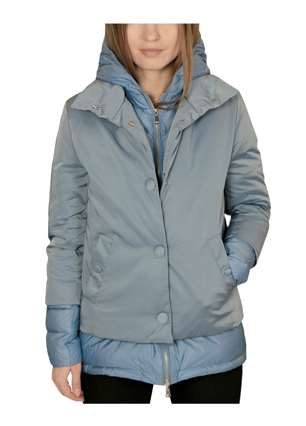 Голубая зимняя женская зимняя куртка Guxy