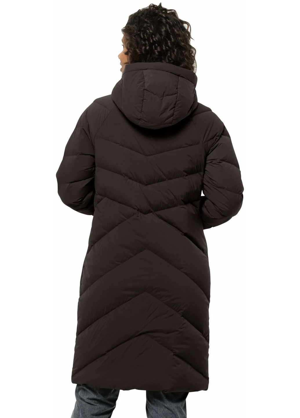 Темно-коричневый зимний Пуховик Jack Wolfskin