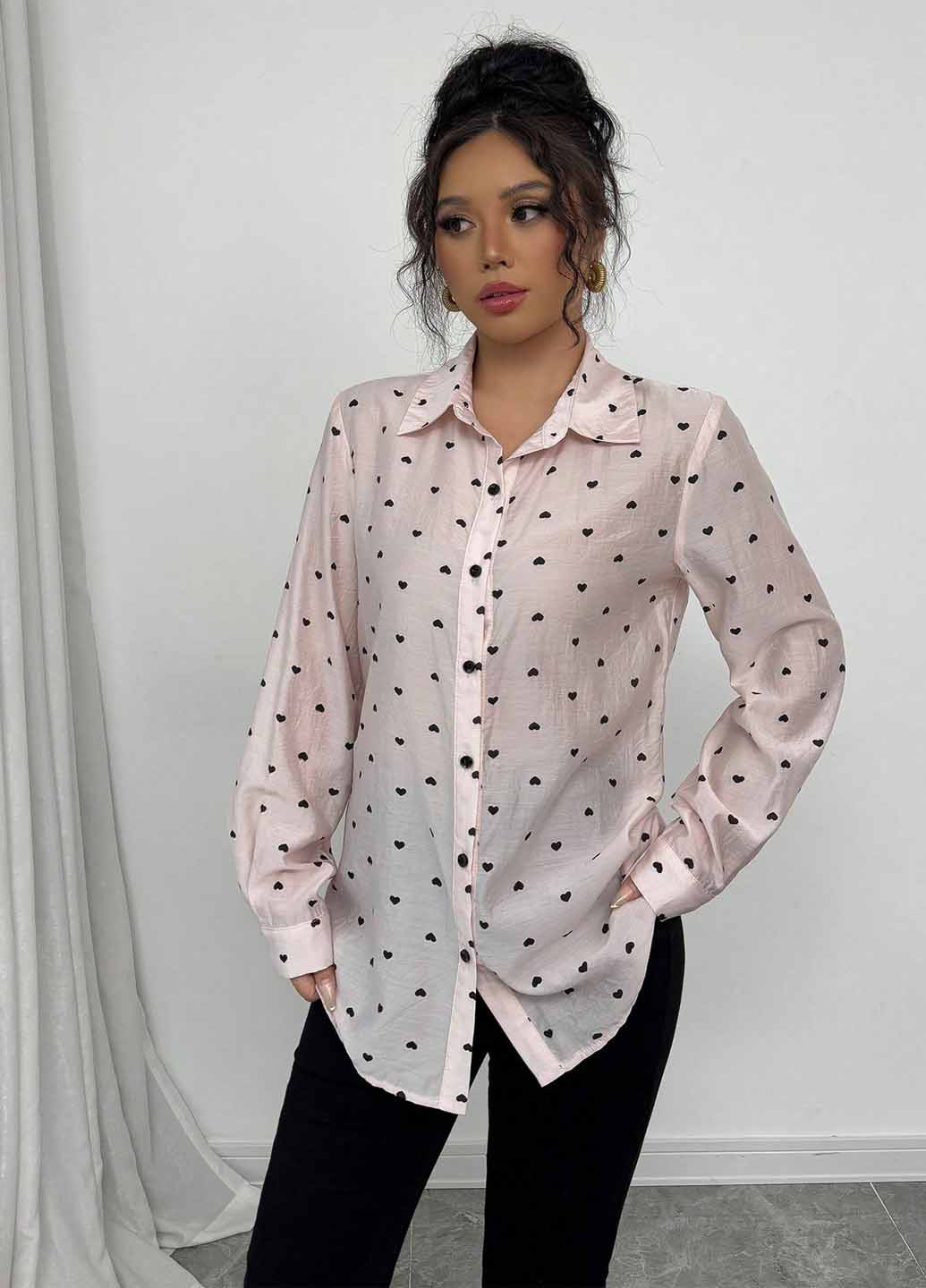 Бледно-розовая блуза SHEIN