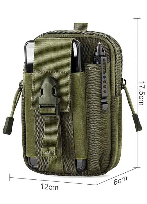 Підсумок-органайзер S.Knight для телефону, документів та особистих речей олива (MOLLE, тактичний утилітарний на РПС) EasyFit (255295011)