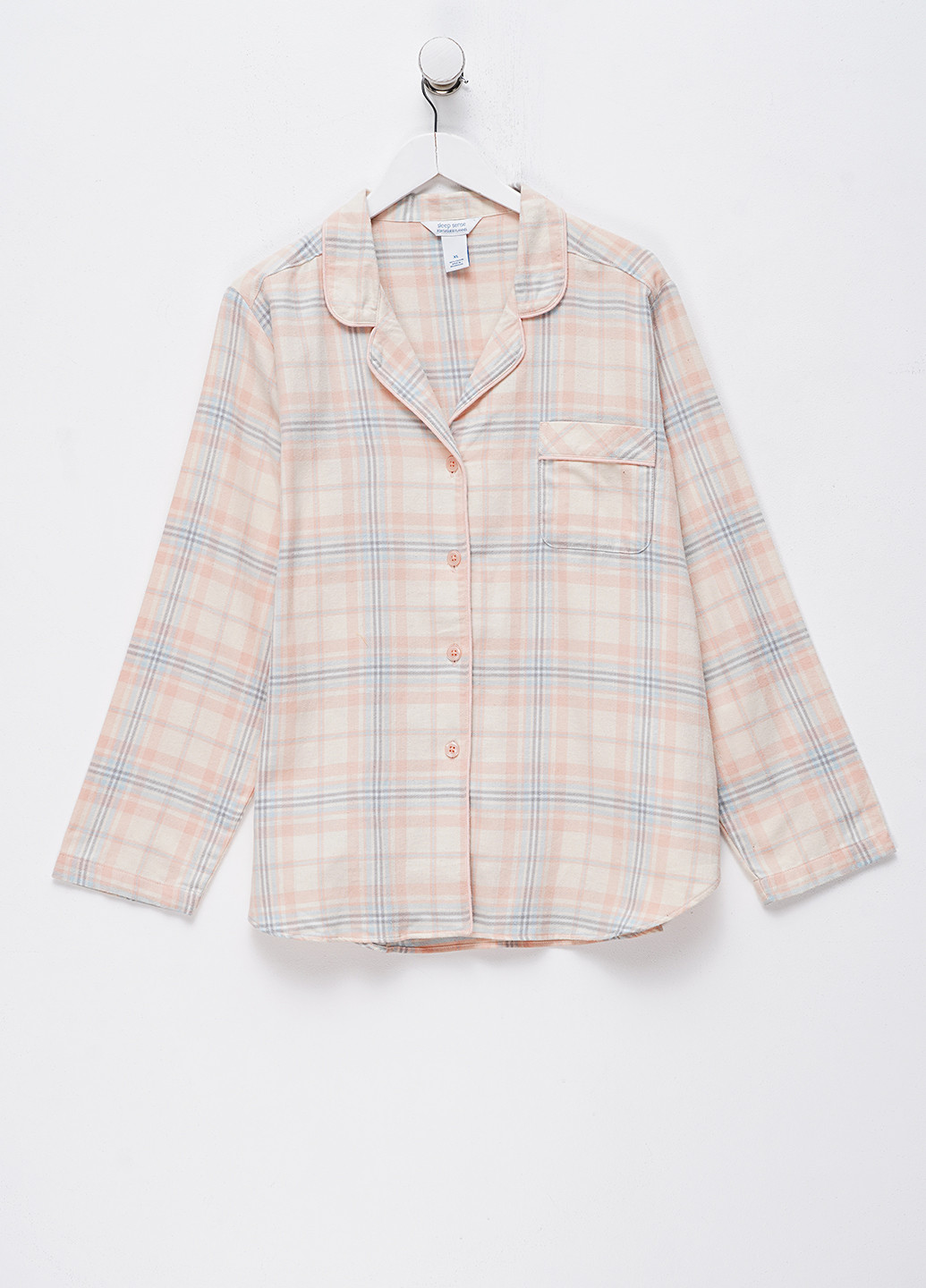 Розовая домашний рубашка в клетку No Brand