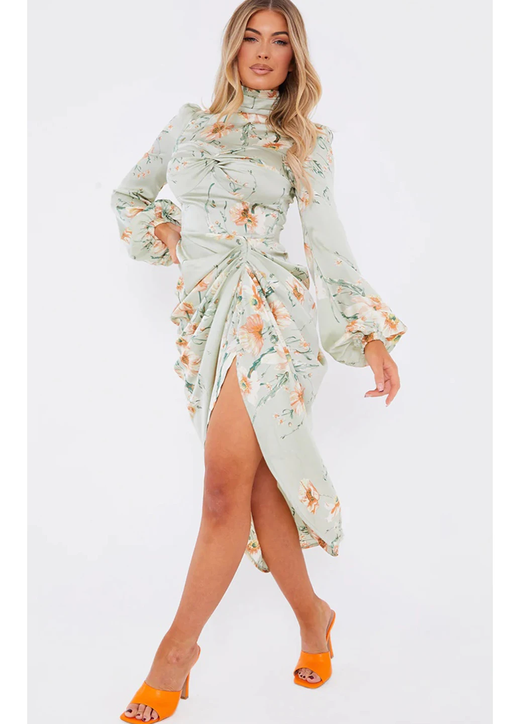 М'ятна кежуал сукня PrettyLittleThing з квітковим принтом