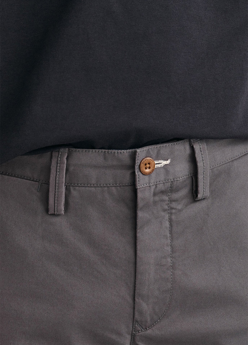 Серые кэжуал демисезонные прямые брюки Gant