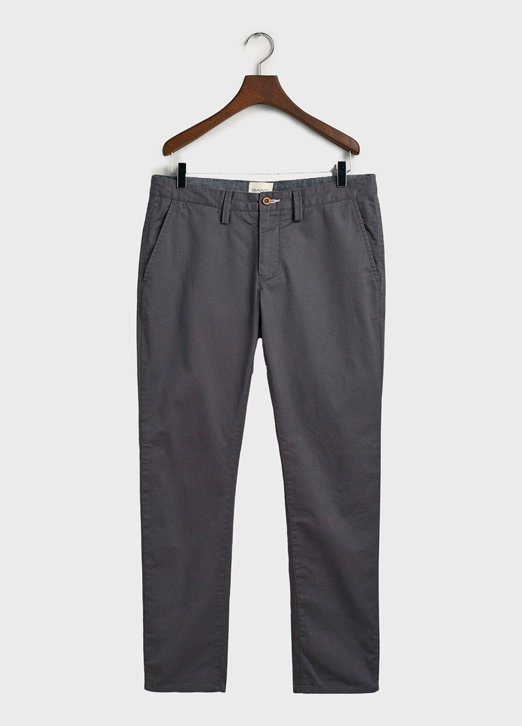 Серые кэжуал демисезонные прямые брюки Gant