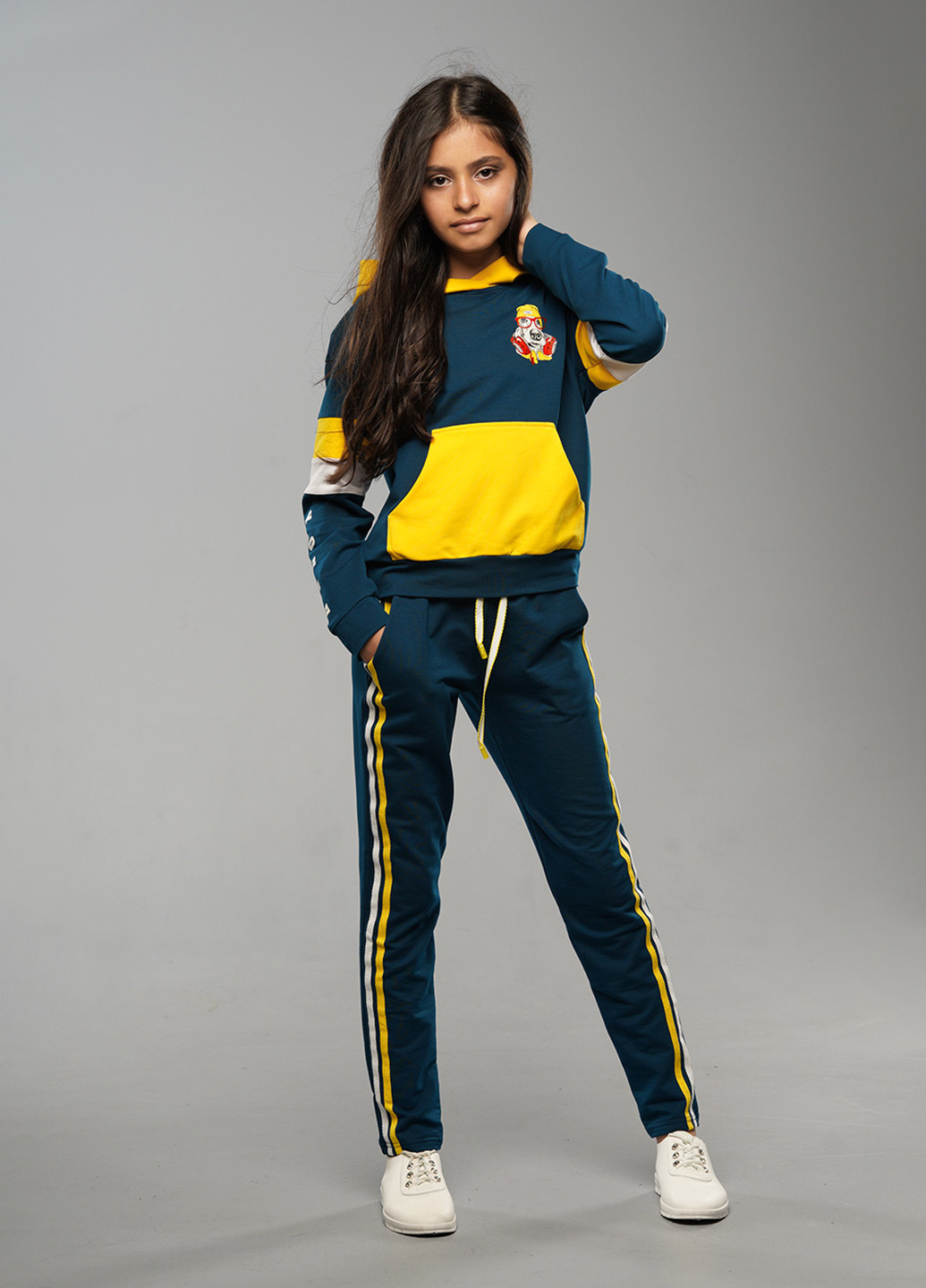 Морской волны демисезонный спортивный костюм с рисунком Sinthia (192445452)