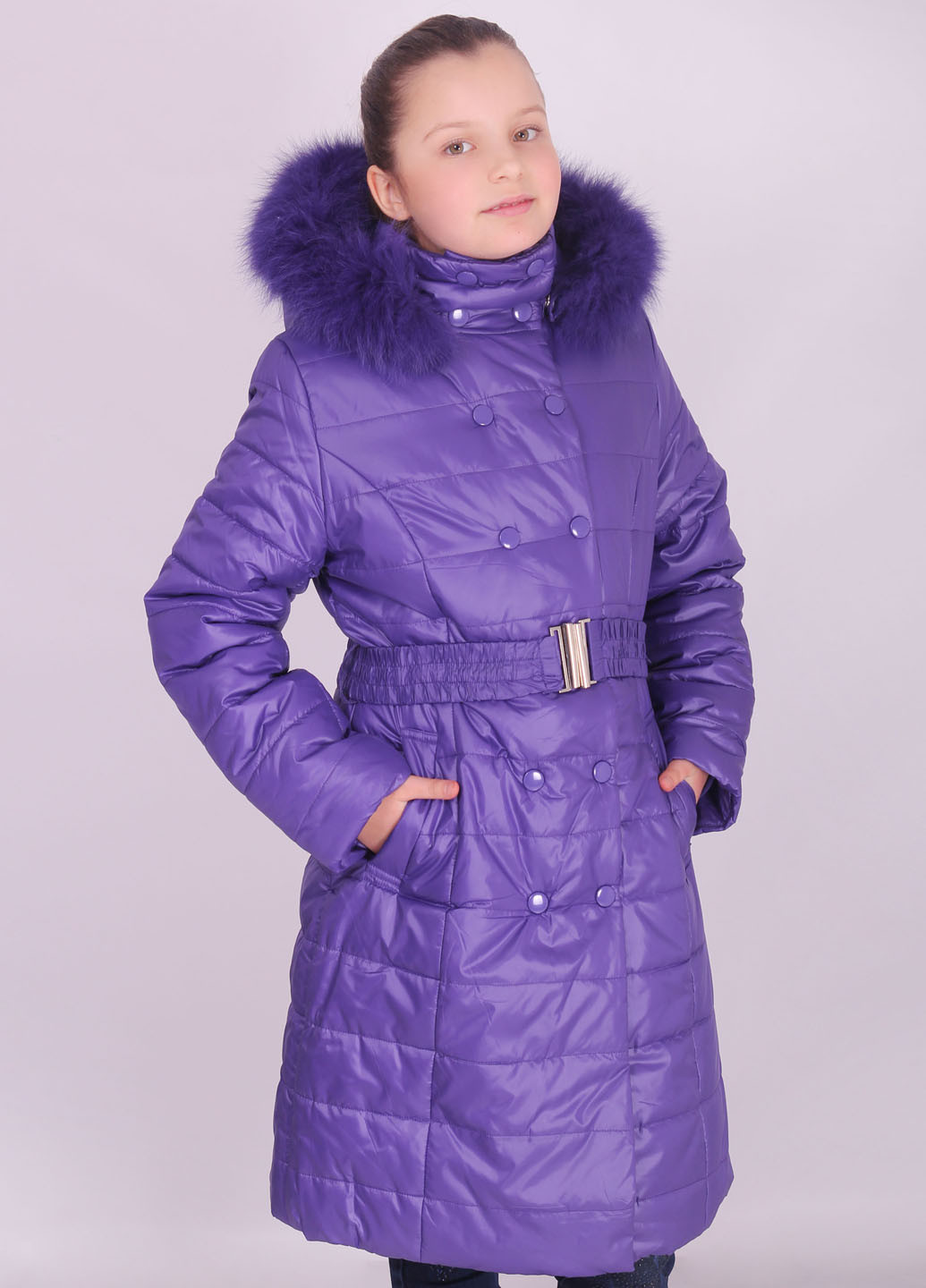 Фиолетовое зимнее Пальто Kiko
