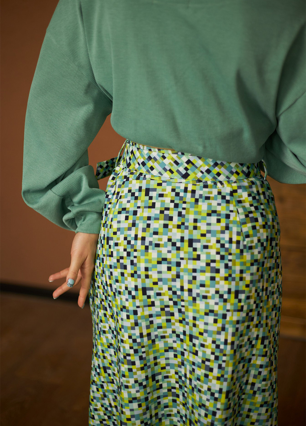 Разноцветная кэжуал в клетку юбка MiNiMax а-силуэта (трапеция)
