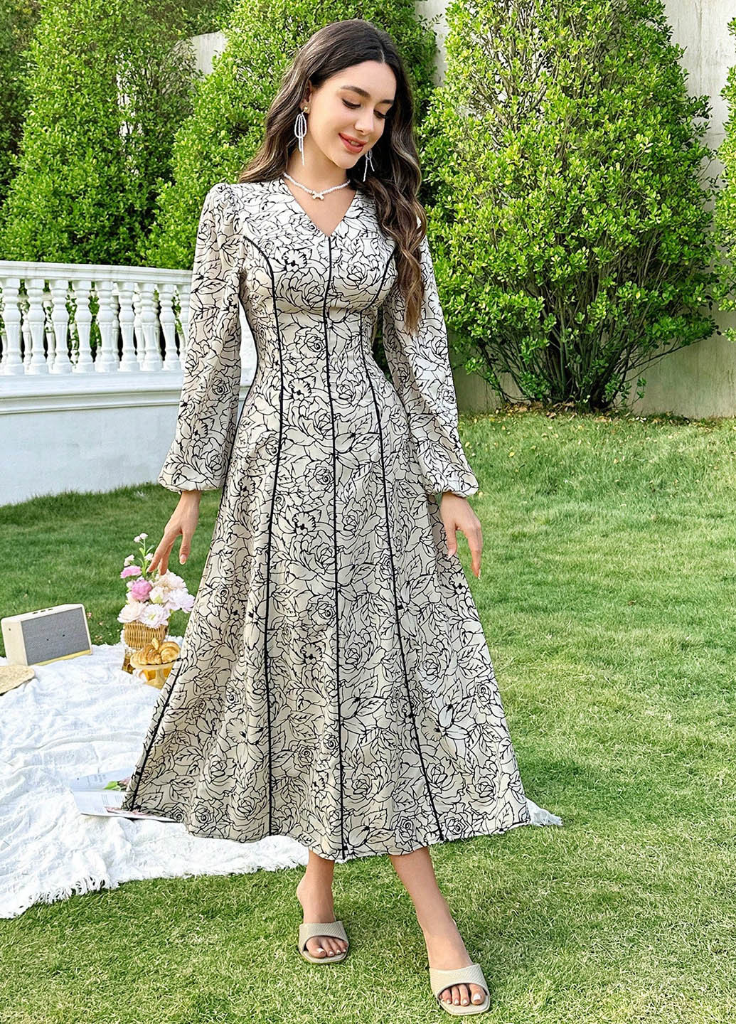 Комбінована кежуал сукня SHEIN з квітковим принтом