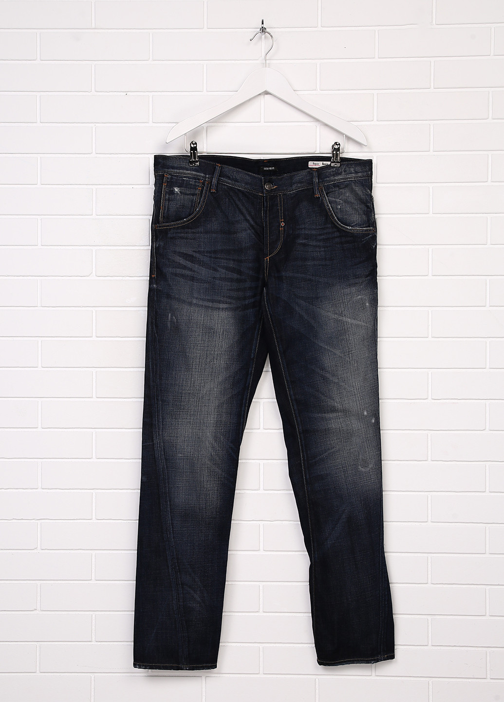 Темно-синие демисезонные зауженные джинсы Antony Morato