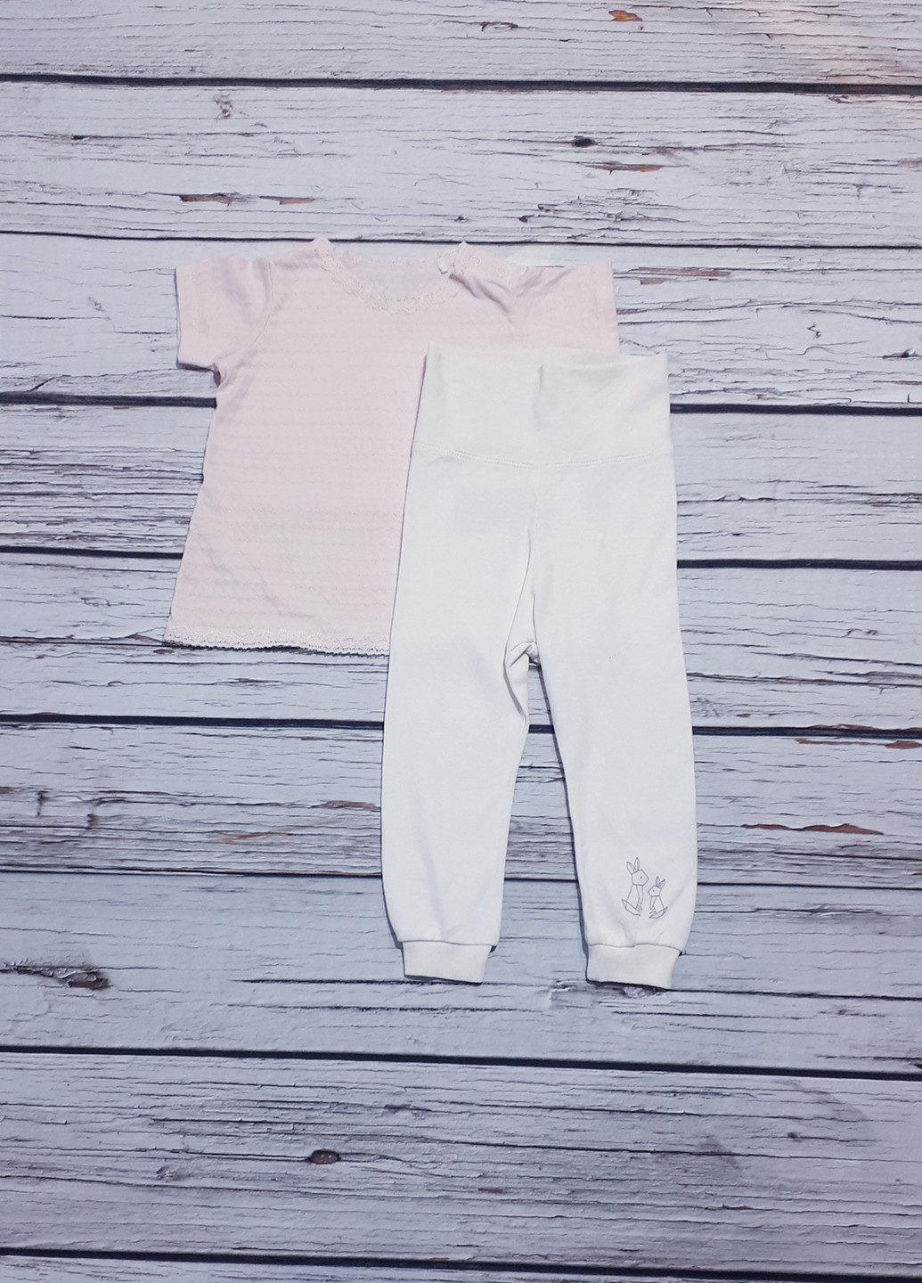 Светло-розовый демисезонный комплект (футболка, брюки) Lupilu