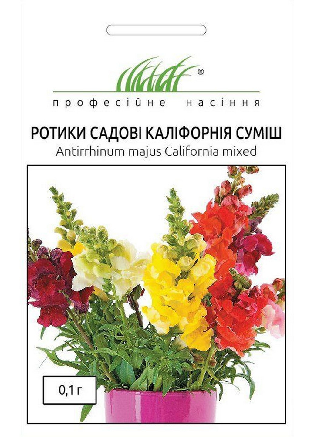 Семена Львиный Зев (Ротики садовые) Калифорния смесь 0,1 г Професійне насіння (227201575)