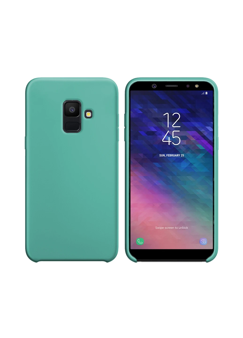 Чохол (Velvet) для Samsung A6 (A600) (бірюзовий) Intaleo для Samsung A6 (A600) (бирюзовый) (131340109)