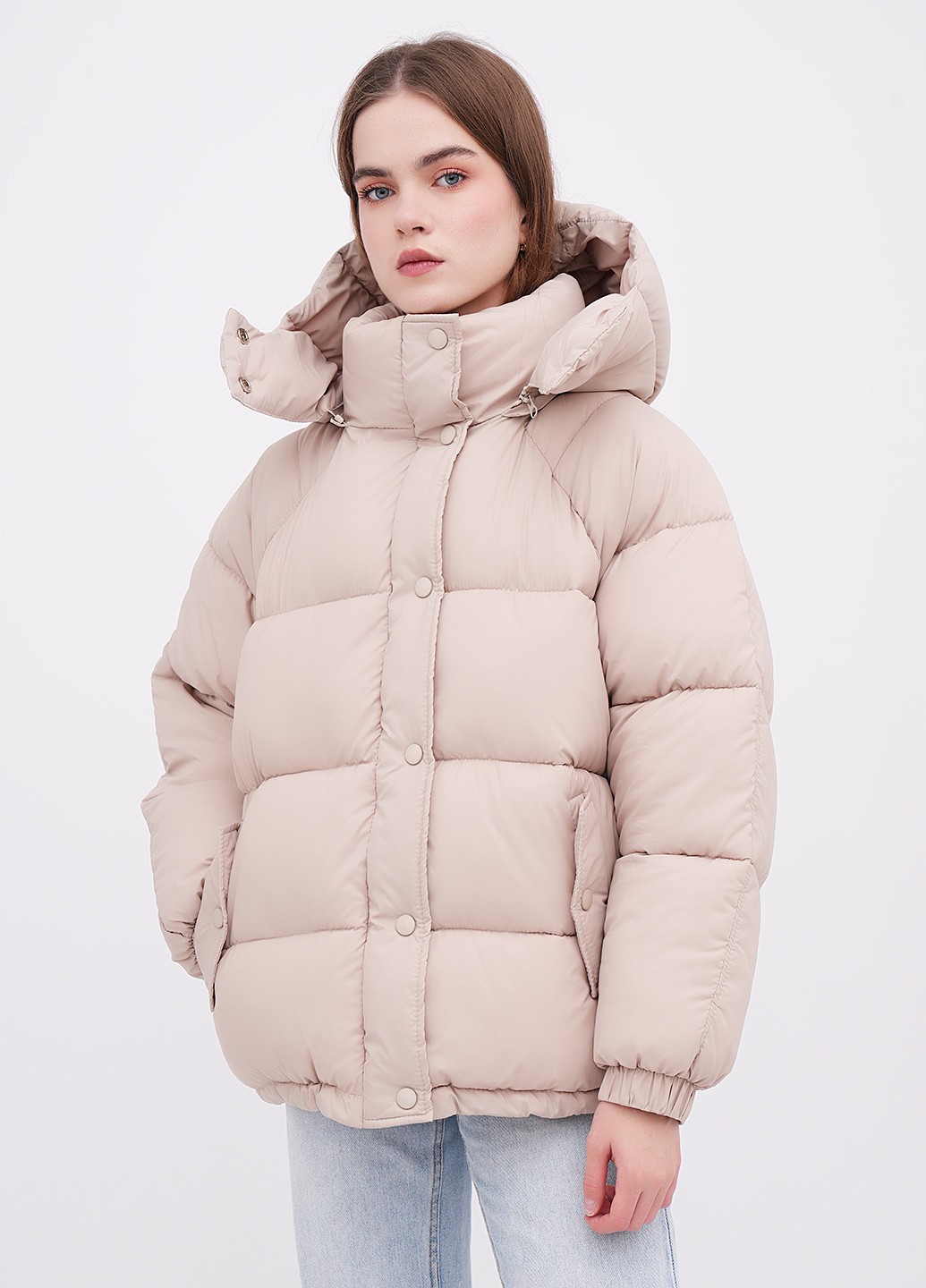 Бежевая зимняя куртка EQUILIBRI