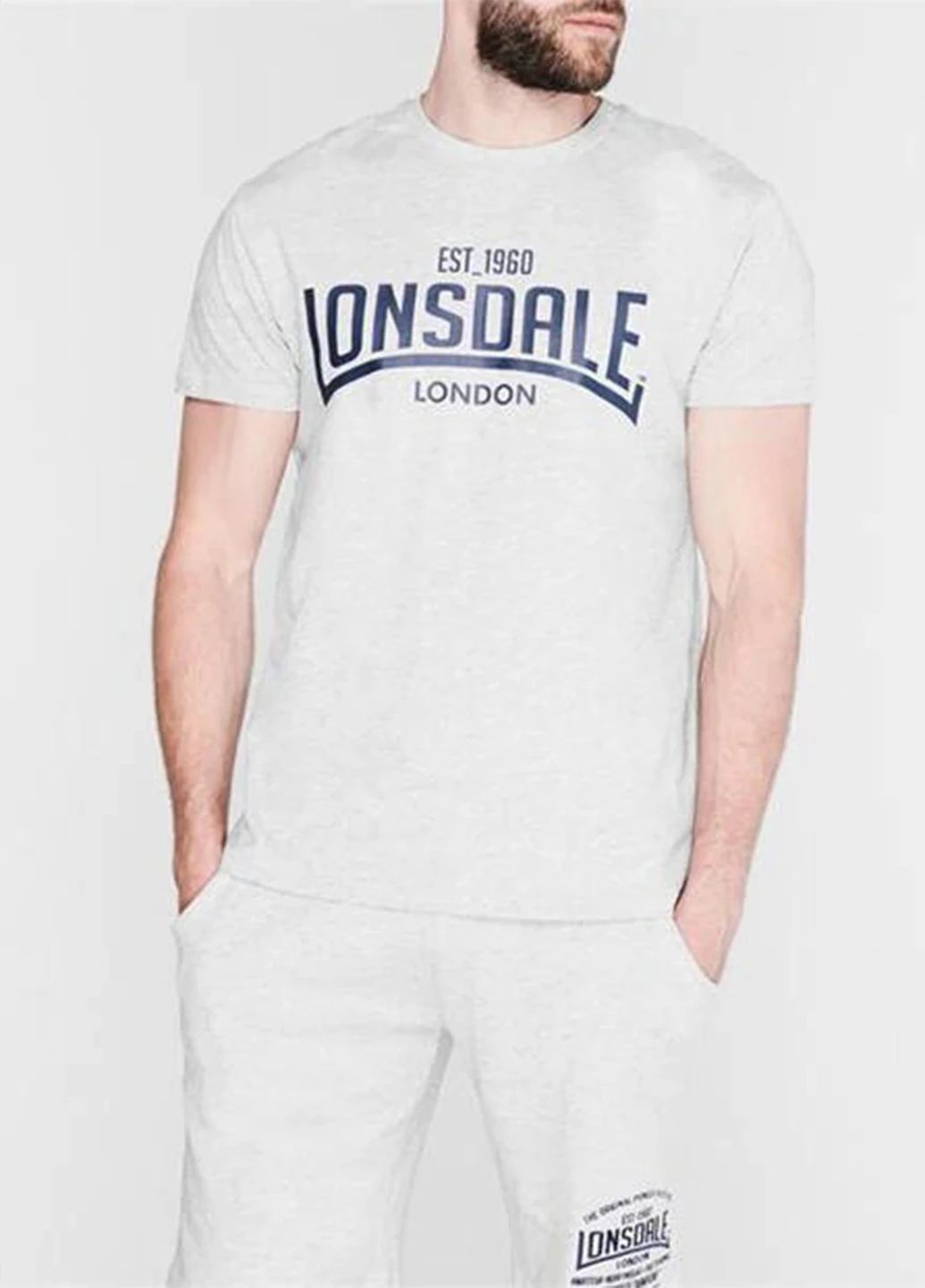 Сіра футболка Lonsdale