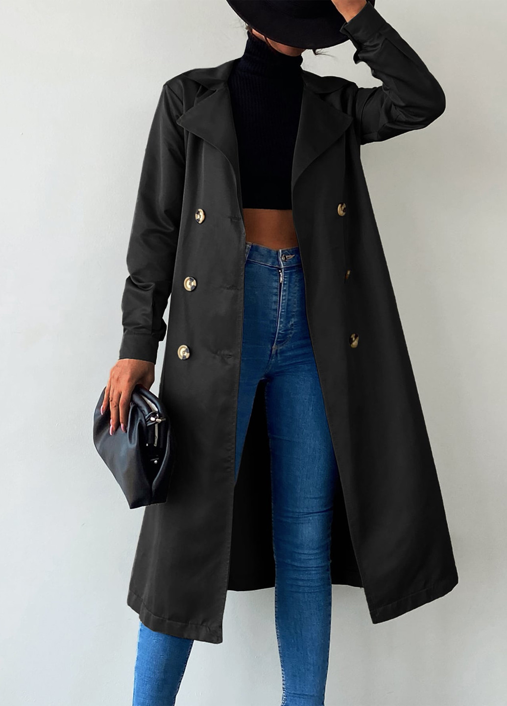 Плащ SHEIN тренчкот на пуговицах демисезон (301767876)