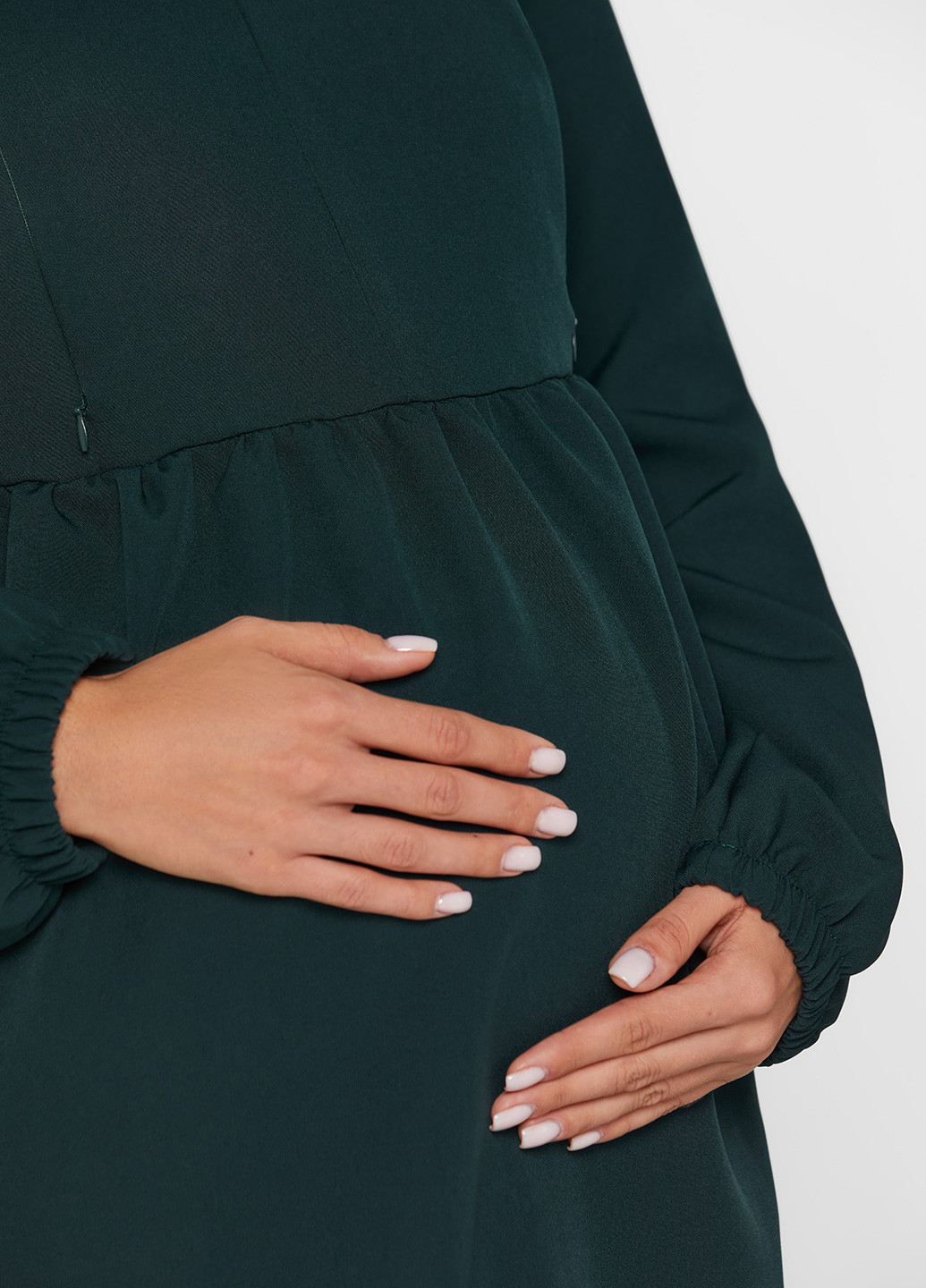 Зелена кежуал плаття для вагітних Lullababe однотонна