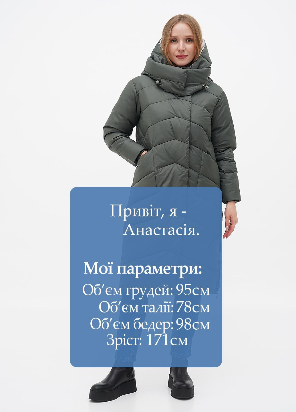 Оливковая (хаки) зимняя куртка Batterflei